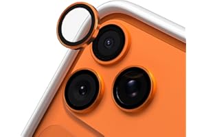 RhinoShield Kameraprotektoren kompatibel mit [iPhone 17 Pro / 17 Pro Max] | 9H Tempered Glass Kameraprotektoren - Stoß- und Kratzfest, Hohe Klarheit, Explosionssicheren Schutz - Orange