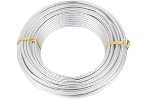 PH PANDAHALL PandaHall - Filo in alluminio da 16 metri con spessore di 4 mm, per lavori manuali (argento)