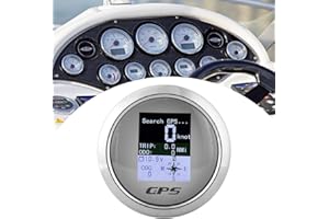 TERISASS Contachilometri GPS contachilometri per barca per auto 85mm(Quadrante bianco I.)