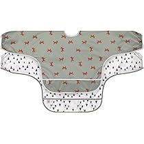 Set 5 Bavaglini Per Bambini - Impermeabili, Cotone Biologico, Chiusura A Velcro - Foto 7