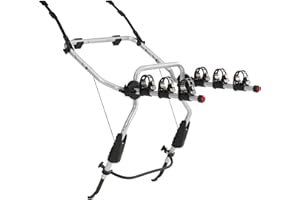 Thule ClipOn 3 9103, Porte-vélos sur hayon facile à utiliser, conçu pour les voitures familiales et les breaks (pour 3 vélos) 7 kg Noir, Aluminum