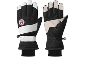 GEKMOR Women Waterproof Ski Gloves, Winter Touchscreen Thermal Gloves with Fleece, Windproof Snowboard Gloves for Skiing Running Bike Riding Hiking Motorcycle and Cycling Outdoor Activity