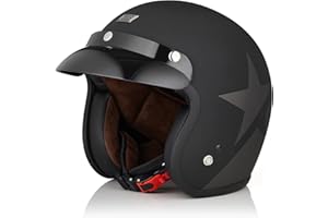 ORIGINE Casco Jet Moto Aperto Casco Scooter ECE Omologato con Visiera Parasole