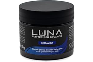LUNA - GLITTER PER BEVANDE Luna Glitter Glitter Commestibili Alimentari per Bevande - Decorazioni per Cocktail e Drink
