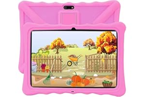 Veidoo Kids Tablet 10 inch, 2GB RAM 32GB ROM WiFi, Android Tablet Pc with Silicone Case, iWawa Parental Control APP, for Children (Pink)