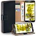 Produktbild Motorola Moto X Play Hülle Schwarz mit Kartenfach [OneFlow Wallet Cover] Handytasche Flip-Case Handyhülle Etui Kunst-Leder Tasche für Motorola Moto X Play Case Book Schutzhülle