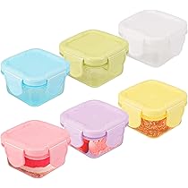 Grande contenitore per alimenti 5,2 litri / 176 once, 4 barattoli di plastica ermetici per alimenti, con 4 misurini e 24 etichette | IT