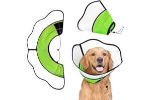 WDJLNZB Collar De Cono para Perro Después De La Cirugía,Collar De Cono para Perros Anti- Mordida, Cono Protector para Mascotas para Perros Pequeños,Medianos y Grandes (S)