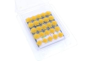 Tiardey Grass Tufts Juego de Mesa de Arena, Kit de Modelo de Terreno, racimo de Hierba arbustiva,Miniatura, Modelos temáticos de Mesa de Arena, Modelo de Paisaje - racimo de Hierba Amarilla