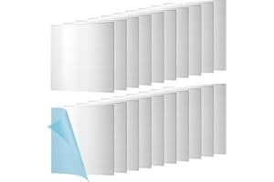 BEHOGAN 20 placas de aluminio, 0,5 mm de grosor, chapa de aluminio plateada con película protectora, chapa de aluminio de 15 cm x 15 cm, chapa de perforación, placa de ejercicios para modelismo, construcción