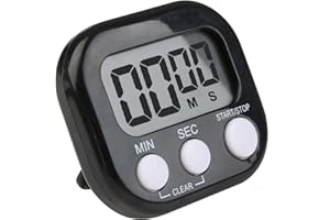 LEUUD Temporizador de Cocina con Iman, Reloj Cocina Temporizador Digital con Alarma Fuerte, Temporizador para Niños con Cuenta Regresiva 99m59s, Timer para Estudiar, Cocinar, Trabajar