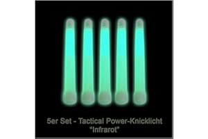 KNIXS 5er Set Power-Knicklichter/Leuchtstab/Knicklicht - Infrarot (IR) für Nachtsichtgeräte/Restlichtverstärker und Outdoor-Anwendungen (Militärstandard)