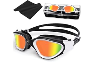 HotSrace Occhialini da Nuoto Polarizzati,Occhialini Piscina Protezione UV Impermeabile Anti-Nebbia Comfort Fit per Uomo Donna Unisex Adulto Adolescenti