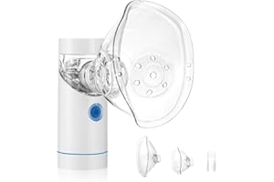 WINLOAD Inhalationsgerät Tragbar Set, Inhalator Vernebler Geräuscharmes mit Mundstück für Kinder und Erwachsene, Effiziente Zerstäubung, USB Wiederaufladbarer, Ideal für Unterwegs oder zu Hause