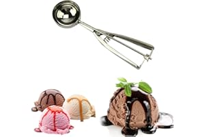 SHOPMCR Stainless Steel Ice Cream Scoop, Potato Mesh, Fruit Salad, Cookie Dough Scoop