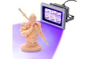 DERUC Impresora 3D resina lámpara UV 405nm, resina UV luz de curado para SLA/DLP/LCD de impresión 3D, resina UV luz de curado con 60 W