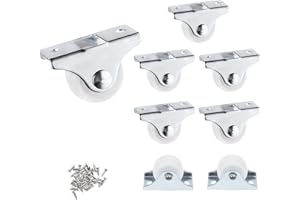 aupawdy 8 Pcs Ruote per mobili mini ruote Rotelle piccole rotelline per mobiletti adatte per mobili e stumenti, con viti incluse