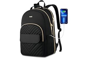 BREOLD Sac à Dos pour Ordinateur Portable Femme 17,3 Pouces,Sac Scolaire Filles pour Étude Universitaire Travail Bureau École