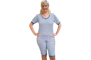 Ramona Lippert Retro Ringelbadeanzug | Gestreifter Badeanzug Unisex | 20er + 30er Jahre Outfit | Karneval Verkleidung Für Erwachsene | Kostümparty