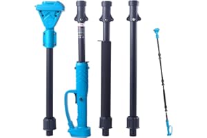 CEYKVO Verlängerungsstange für Akku-Astschere (2M Aluminium) – Kompatibel mit Makita 18V Batterie, 180° drehbar, ideal für Gartenzweige & Baumschnitt