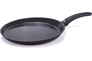 Berndes Crepepfanne Induktion Crepiera ad Induzione 28 cm, Alluminio Forgiato, Nero