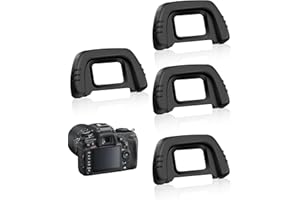 KEMUZ 4er Set Augenmuschel für Nikon D7000 D750 D610 D600 D300 D200, Sony Alpha 6000, Ersatz für DK-21 Okular, Weicher Gummi mit Staubschutz