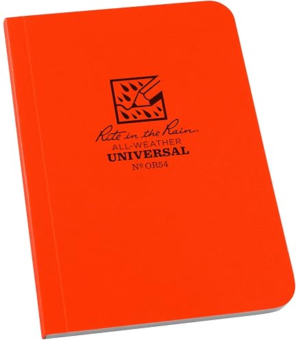 Rite In The Rain Weatherproof Hard Cover Notebook, 6.75" X 8.75", Green (No. 970F-LG)