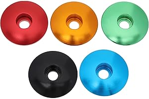 SG Store 5 Pezzi Ricambio Serie Sterzo Bicicletta Tappo Superiore Lega Alluminio Attacco Manubrio Copertura Adatto Diametro 28,6 mm Albero Anteriore Forcella Bici Strada Mountain Bike MTB BMX