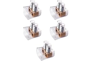 ELECTRON 5 Morsetti forbox doppio, bipolare, sezione 2x 16mm² 16mmq, 2 poli, morsetto per cablaggio forbox, campanelle, in policarbonato e ottone, per scatole di derivazione, 500V 76A