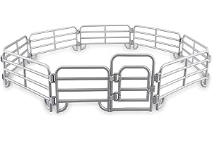 LWAIX Valla de Juguete Playset de Accesorios de Valla 8pcs de Plástico Juguetes de Cerca de Granja Regalo Educativo Micro Decoración de Paisaje (Plata)