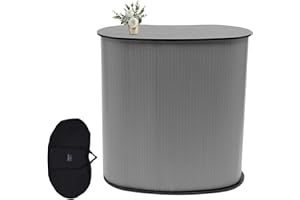 DHQCQL Empfangstheke, Messetheke Klappbar mit Tragetasche, 40 * 90 * 90cm Empfangstresen für Promotion Exhibition Und GeschäFtstreffen (Schwarz)