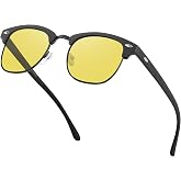 GIMDUMASA Men's Polarized Sunglasses - Retro Half Frame Sunglasses UV400 Protection for Men and Women