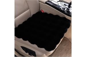 JNNJ Auto Warm Sitzkissen Abdeckung, Auto rutschfest Sitzauflagen Winter, Winter Weicher Komfortable Autositzkissen Warme Sitzauflage Verdickendes Für Autositz, Universal Auto Sitzauflagen(Schwarz)