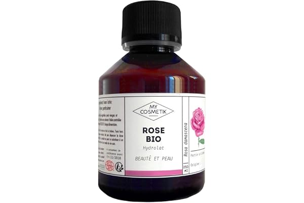 MyCosmetik - Hydrolat de Rose BIO - Eau florale Certifiée Ecocert Cosmétique Biologique - Fabriqué en France - Anti-âge - 100 ml