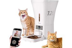 SKYMEE Dispensatore Automatico di Alimenti per Animali Domestici con Alimentatore WiFi per Animali e Gatti 12L - Dispositivo di Trattamento per Animali Domestici