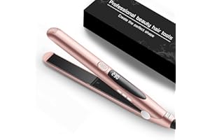 Unipampa Plancha de Pelo profesional, Plancha y Rizador 2-en-1, Plancha Pelo Viaje, Alisador de Cabello, Cerámica Anti-estática, temperatura ajustable 80-230ºC, rizador de pelo para el hogar o salón