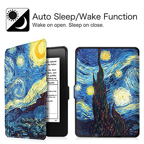 Fintie Kindle Paperwhite Hülle – Die dünnste und leichteste Smartshell Case Schutzhülle Tasche mit auto Sleep / Wake für den neuen Kindle Paperwhite 2016 (mit 300 ppi-Display, 6 Zoll, und integrierter Beleuchtung) und alle Modelle von 2012, 2013, 2014, 2015, Sternennacht - 3