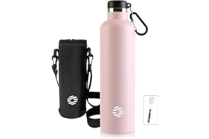 FEIJIAN FJbottle Gourde Isotherme - Bouteille Isotherme - 750ml/ 1L - Gourde Inox Bouche Standard - Gourde Sport Étanche - Gourde Enfant sans BPA, Cadeau pour les Sportifs