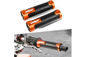 ‎QJY-MOTOR PART-STORE Duke Lenkergriffe 22mm 7/8''Griffe Griffgummis Für Duke 125 200 250 Duke 390 690 790 1290 890 R 990 690 Duke R /690 LC4 Supermoto LC4 Enduro /690 SMC (Orange)