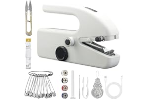 BAIFULAI Mini macchina da cucire elettrica a mano, piccola macchina da cucire con accessori da cucito, macchina da cucire ricaricabile, 2 modalità, piccola macchina da cucire per principianti e