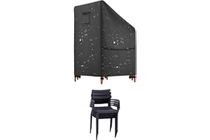 Avilia Funda Impermeable para sillas de jardín, Impermeable, para Exteriores, Impermeable y Resistente al Viento, diseño Elegante con Sistema de fijación Seguro, 68 x 68 x 80/120 cm