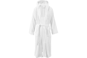 COTTON WORKS Unisex Mens Womens 100% Luxury Egyptian Cotton Super Soft Terry Towelling Bath Robe Ladies Dressing Gowns Towel Bathrobe Nightwear Housecoat