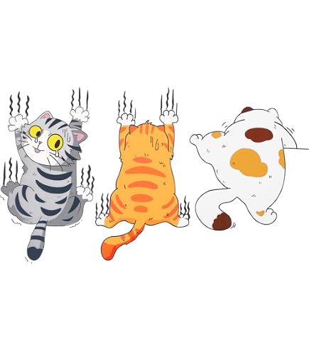 Lot De 11 Autocollants Voiture Humour Chat 3D - PVC Résistant, Décoration Personnalisée