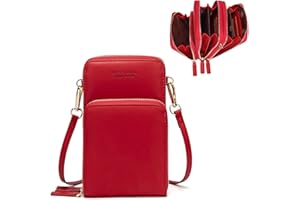 myfriday Crossbody Phone Bags for Women Small Shoulder Bag Handbags Multifunctional Cellphone Bag Lightweight Wallet Purses 3 Main Pockets with Card Slots