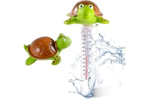PYNTOP Pool Thermometer Easy to Read, Water Temperature Thermometer for Pools and Spas, Floating Swimming Pool Thermometer with String(Turtle)