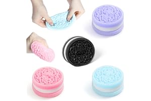 JUSJUBR Stress Relieving Squeeze Music, 4Pcs Or eo Biscuit Stress Relief Toy, Taba Squishy, Pinching Biscuit Simulation Toy Fufu Squishy Stress Relief Toy