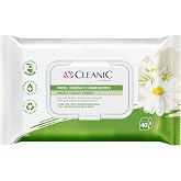 Cleanic - Hydrated Toilet Paper - 40 Pieces - with Chamomile Extract - Disposable Toilet Paper - Moistened Wipes for Intimate