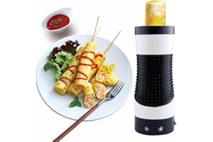 BLUNOA Electric Egg Roll Maker & Omelette Boiler - Multifunctional Mini Breakfast Machine for Eggs, Sausage - DIY Breakfast Cups (White)
