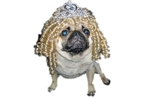 Drasawee Pet Supplies Dog Costumes Queen Style Pet Dog Wigs Best Gift For Pet