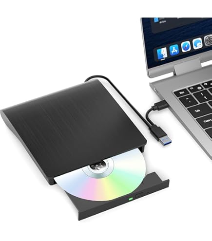 5 in 1 External Bluray Drive, USB 3.0 Type-C Slim Optical External